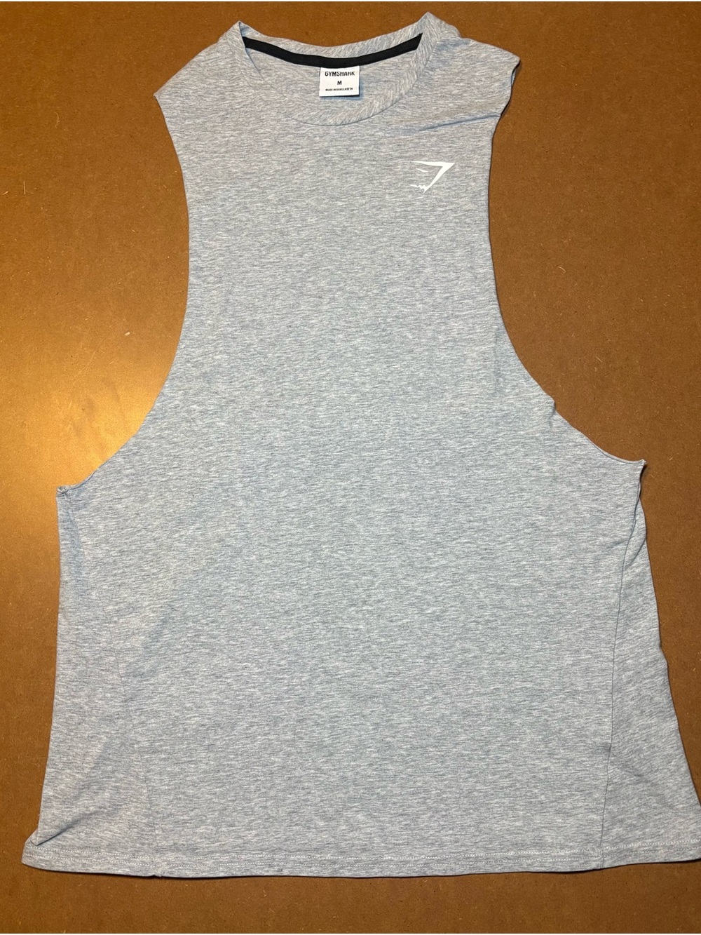 Gymshark Men’s Heather Light Blue Muscle Tank Top